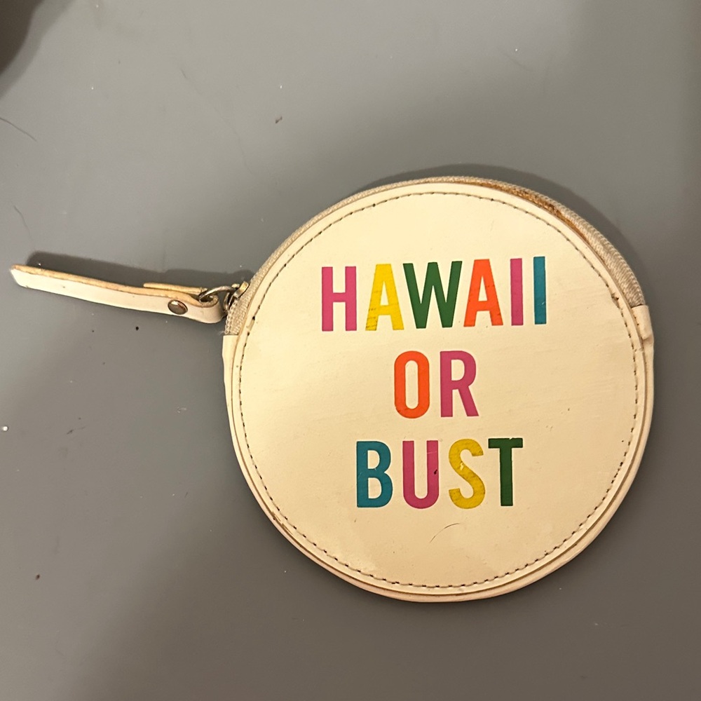 Hawaii Or Bust Kate Spade Round Coin Purse